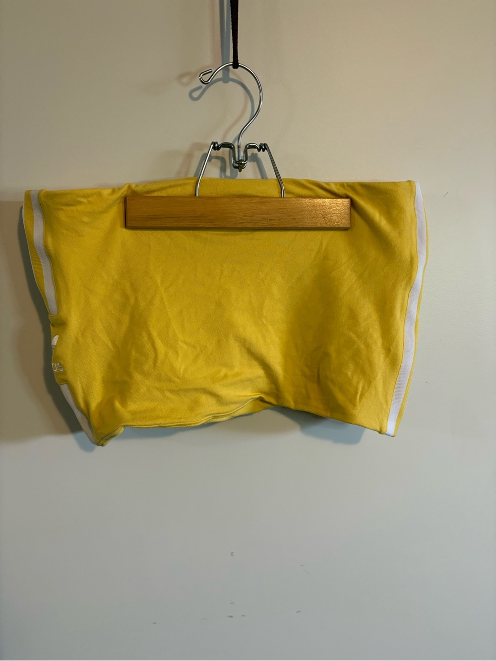 Adidas Yellow Cropped Tube Top Size Large